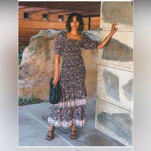 NEW CLEOBELLA adelyn dress in fan print size L